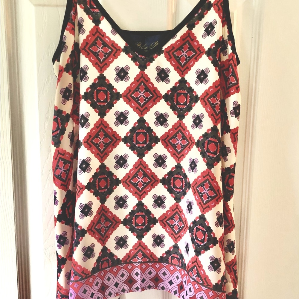 Blue Rain Boho Style Sleeveless Top Size S